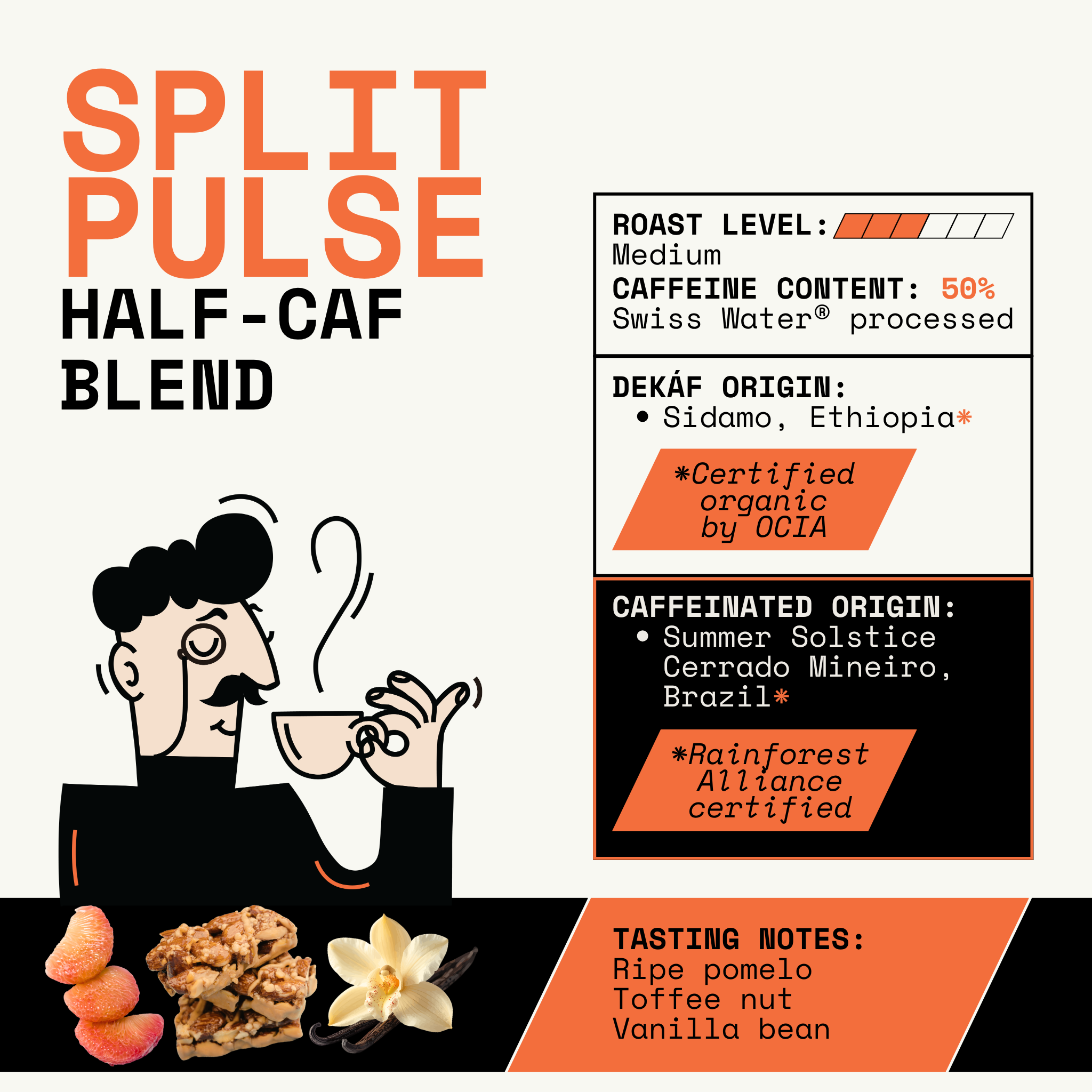 Split Pulse Half-Caffeine Signature Blend