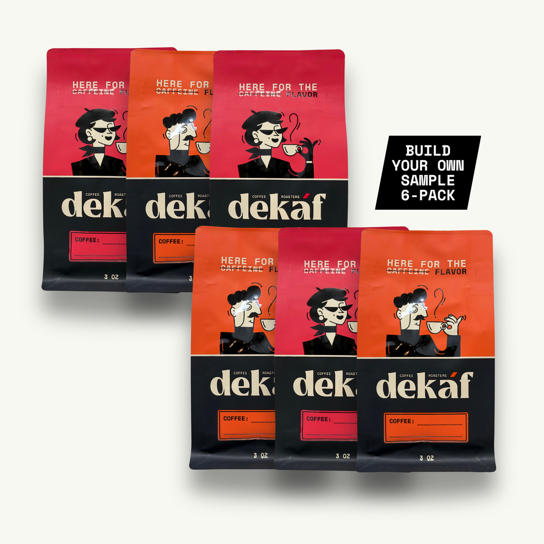 Dekáf Coffee Sampler - 6 Pack